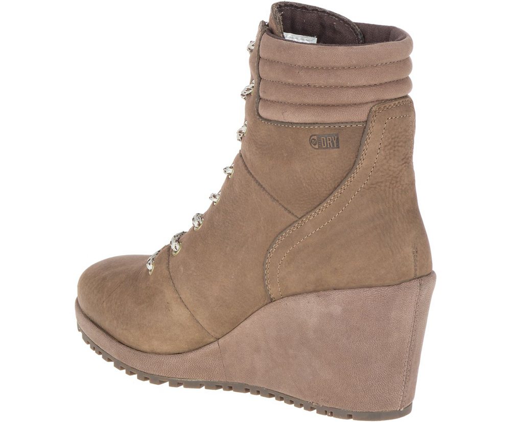 Merrell Støvler Dame - Tremblant Wedge Waterproof - Brune - ZXW532896